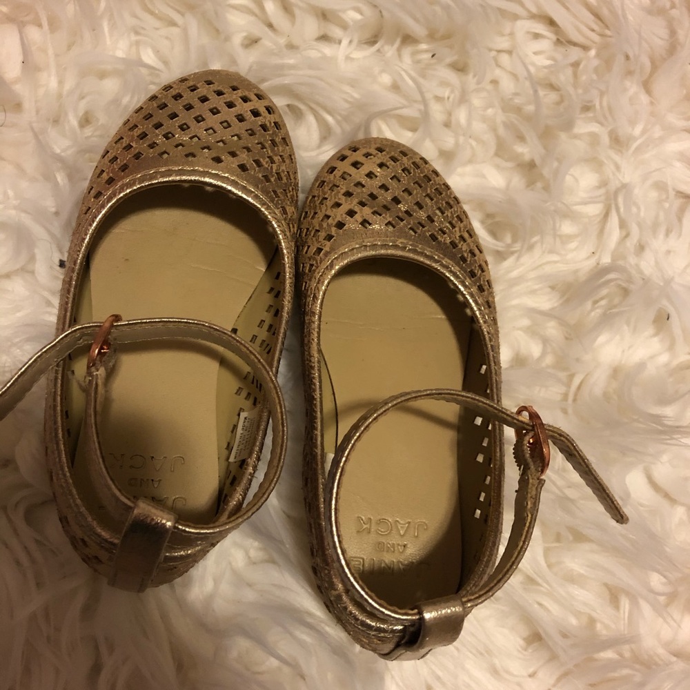 Rose gold Janie and Jack shoes